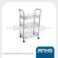 3-tier Storage Shelf with Wheels Storage Cart